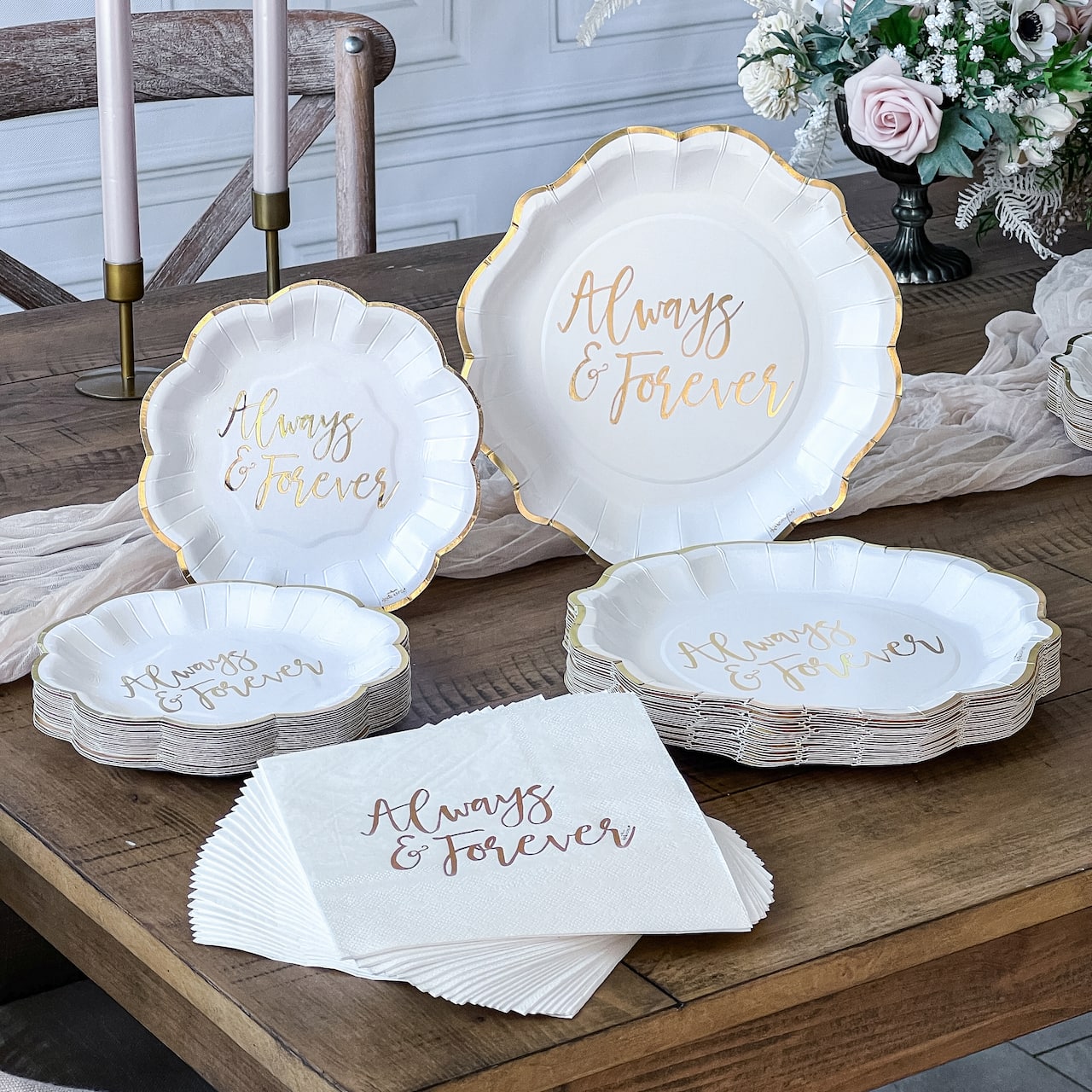 Kate Aspen Always & Forever Gold Party Tableware Set, 72ct.